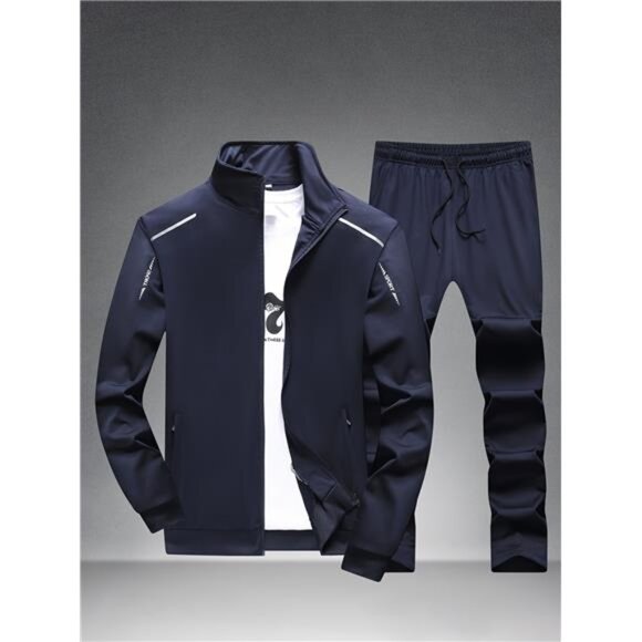 NWT Men's Navy Blue Lightweight Tracksuit Set - Picture 3 of 7